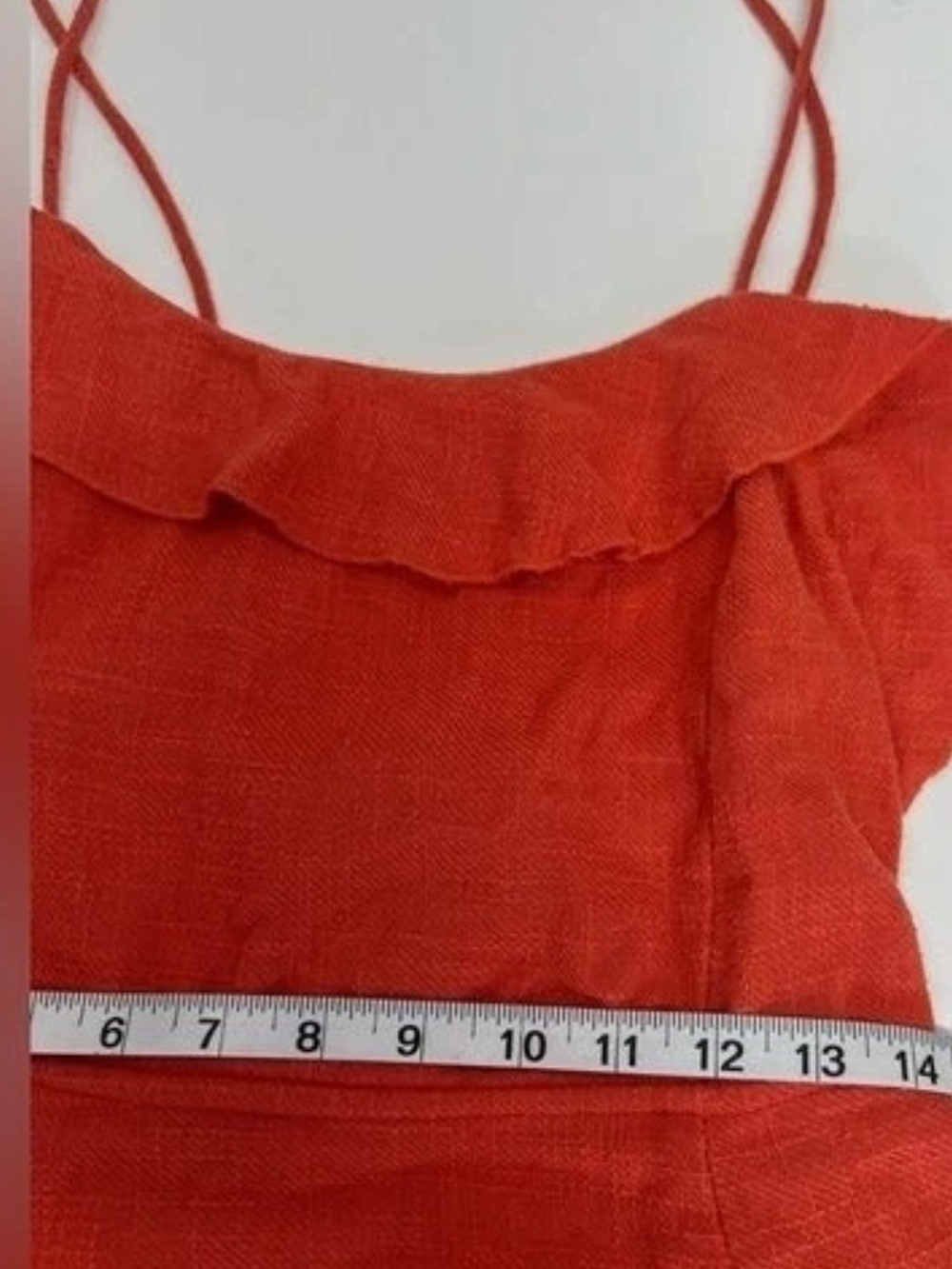 MAKE OFFER!! Free People - More Than a Mini Dress, Coral, Lace Up Back, Size L - Picture 9 of 10